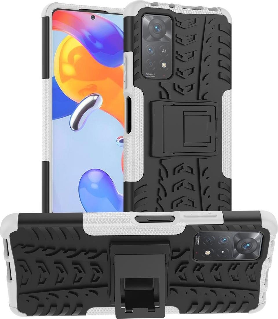 König Design Hülle Handy Schutz für Xiaomi Redmi Note 11 Pro Case Cover Bumper Etuis Halter (Xiaomi Redmi Note 11 Pro, Xiaomi Redmi Note 11 Pro+ 5G), Smartphone Hülle, Weiss