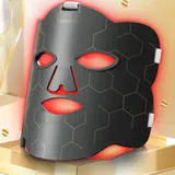 Rotlichtlampe LED Maske Gesicht, 222 Chips Silikon Red Light Therapy Face, 660nm & 850nm Infrarotlampe Rotlichtlampe Gesicht, Rotlicht Therapie Maske für die Hautpflege zu Hause