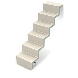 Polyester Treppe Eleganz - Randbefestigung Sand