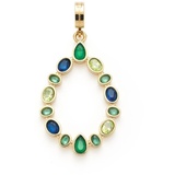 LEONARDO Jewels Clip&Mix Celeste Anhänger, Ketten-Anhänger aus Edelstahl, Tropfen-Form, Glas-Kristalle gold grün blau, 4,6 cm, Damen, 022884