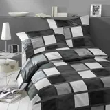 Traumschlaf Mako-Satin Bettwäschegarnitur Verso 1 Bettbezug 240 x 220 cm + 2 Kissenbezüge 80 x 80 cm