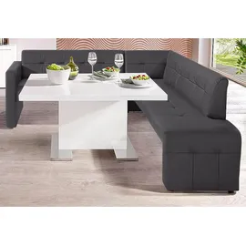 exxpo - sofa fashion Essbank EXXPO - SOFA FASHION "Barista, bequem und elegant, hohe Bodenfreiheit", grau (anthrazit), B:245cm H:83cm T:159cm, Luxus-Microfaser (100% Polyester), Sitzbänke, Essbank, Eckbank Barista bequem und elegant, hochwertige Detailverarbeitung