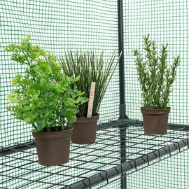 Relaxdays Foliengewächshaus 1,4 x 1,4 x 1,95 m grün