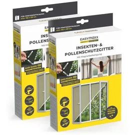 EasyMaxx Insektenschutz-Fensterrahmen 130 x 150 cm Schwarz
