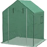 Outsunny Ersatzfolie mit UV-Schutz, Seitenfenster, Rolltür, Grün