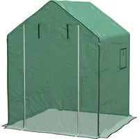 Outsunny Ersatzfolie mit UV-Schutz, Seitenfenster, Rolltür, Grün