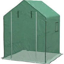 Outsunny Ersatzfolie mit UV-Schutz, Seitenfenster, Rolltür, Grün