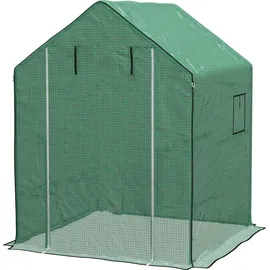 Outsunny Ersatzfolie mit UV-Schutz, Seitenfenster, Rolltür, Grün