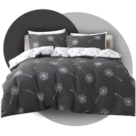 KEAYOO Bettwäsche-Set 2 x 135 x 200 cm + 2 x 80 x 80 cm