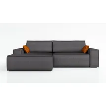 mebloland Ecksofa TOR mit Schlaffunktion. Farbe: Graphite. - Dunkelgrau