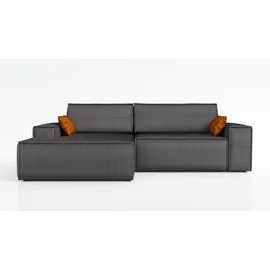 mebloland Ecksofa TOR mit Schlaffunktion. Farbe: Graphite. - Dunkelgrau