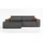 mebloland Ecksofa TOR mit Schlaffunktion. Farbe: Graphite. - Dunkelgrau