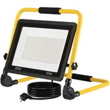 Aufun LED Baustrahler 200W, Baustellen Strahler Kaltweiß Arbeitsscheinwerfer LED Fluter Floodlight mit 3M Kabel, Standgestell und Tragegriff, Wasserdichtes IP66 Flutlichtstrahler für Garten, Garage