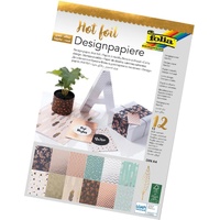 Folia Designpapierblock HOTFOIL 165g/m2, DIN A4, 12 Blatt, 12
