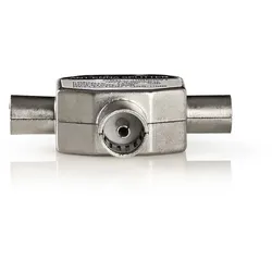 Nedis CSBW40950WT, 2 x Coax Male, Coax Female, Weiß
