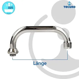 tecuro U-Auslauf für Wand-Armaturen 3/4 Zoll konisch dichtend