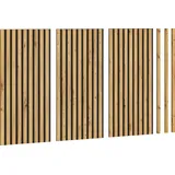 Wandpaneel INOSIGN "Silencio, 3er Set, je 40 x 80 cm, inkl. 3 Abschlussleisten", beige (natur), B/L: 40cm x 80cm, Massivholz, Paneele, Akustikpaneel, Paneel, Lamellenwand