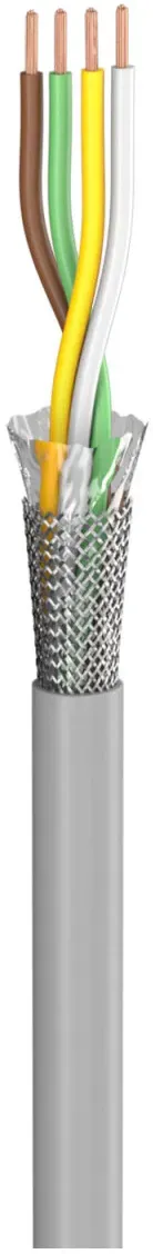 Steuerleitung SC-Control Flex; 4 x0,75 mm2; PVC, flammwidrig, Ø 7,00 mm; grau; Eca