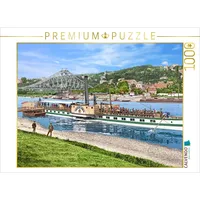 Calvendo Puzzle Dresden – Raddampfer bei Blasewitz mit Blick