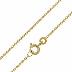 trendor 51870 Halskette Gold 333/8K Diamantierte Ankerkette Breite 1,3 mm, 40 cm