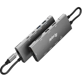 Equip USB-C 9-in-1-Multifunktionsadapter, HDMI 4K/60Hz, Gigabit LAN, USB 3.2 GEN1, SD/TF, 100W USB PD