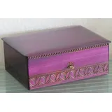 Holzprodukte Nähkästchen Nähkästchen Nähkasten Schmuckkästchen Nähkorb Nähkiste Box Holz lila