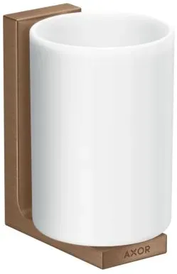 hansgrohe Axor Zahnbecher 42604310 Glas, Wandmontage, brushed red gold