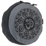 Guru-Shop Meditationskissen Yoga Kissen, Yogakissen, bedrucktes.. grau|schwarz