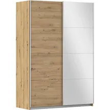 Rauch Schwebetürenschrank Artisan Eiche Dekor- - 136 x 197 cm - mit Spiegel