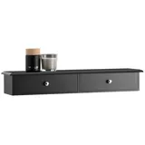 SoBuy Wandregal Schwarz Holzwerkstoff, 64x10x15 cm, Wohnzimmer, Regale, Wandregale