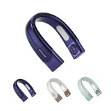 autolock Mini USB-Ventilator Tragbarer MiniHals Ventilator,Blattloser Sport Nackenventilator, 4000mAh Wiederaufladbar,5 Geschwindigkeiten Digitalanzeige blau