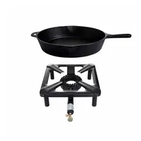 Paella World Hockerkocher Gaskocher 7 kW mit Gusseisenpfanne Ø 35 cm