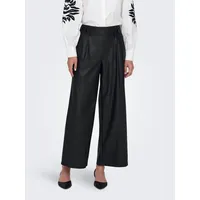 JdY Damen JDYSOYA GEGGO PU Pant JRS NOOS Stoffhose, Black, M / 32L