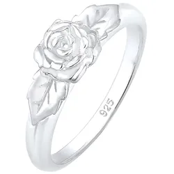 Elli Bandring Rose Blume Vintage Look Trend 925 Silber 52 Damen 