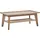 Beliani Couchtisch Heller Holzfarbton mit Regal Ablagefach Rattan Rechteckig 100 x 50 cm Simla