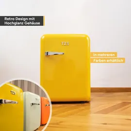 First Austria Retro Mini-Kühlschrank 40 l 56,2 cm hoch Gelb