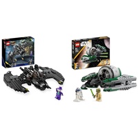 LEGO 76265 DC Batwing: Batman vs. The Joker, ikonisches Flugzeug-Spielzeug & 75360 Star Wars Yodas Jedi Starfighter, Clone Wars Fahrzeug-Set