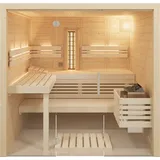 InfraWorld Sauna Solido Glas Complete 210 - 40 mm Multifunktionssauna inkl. 5-teiligem gratis Zubehörset