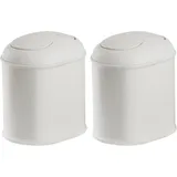 MetroDecor Kosmetikeimer 2er Set 17,8 l Hellgrau