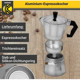 Krüger Espressokocher 6 Tassen