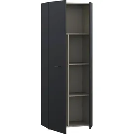 Forte NET106 Schrank 68,7 x 36,5 x 181,1 cm Schwarz