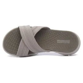 SKECHERS Damen Go Walk Flex Sandal Impressed Flat, Braun, 37 EU