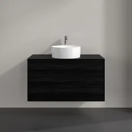 Villeroy & Boch Waschtischunterschrank 2 Auszüge 100 x 54,8 x 50 cm Black Oak