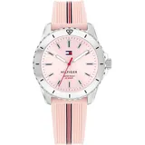 Tommy Hilfiger Uhr mit DREI-Zeiger-Quarzwerk für die Jugend mit Hellrosa Silikonarmband - 1720052