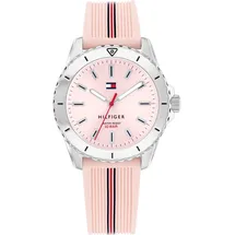 Tommy Hilfiger Uhr mit DREI-Zeiger-Quarzwerk für die Jugend mit Hellrosa Silikonarmband - 1720052