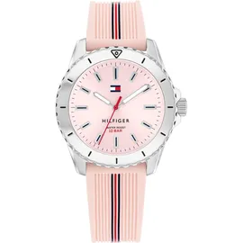 Tommy Hilfiger Uhr mit DREI-Zeiger-Quarzwerk für die Jugend mit Hellrosa Silikonarmband - 1720052