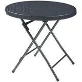 [en.casa] Mark Klapptisch Ø 80 x 74 cm Schwarz