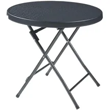 [en.casa] Mark Klapptisch Ø 80 x 74 cm Schwarz