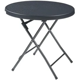 [en.casa] Mark Klapptisch Ø 80 x 74 cm Schwarz