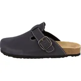 Supersoft Classic Clogs Lederdecksohle, Korkfußbett, Schnutzabweisend - Navy)